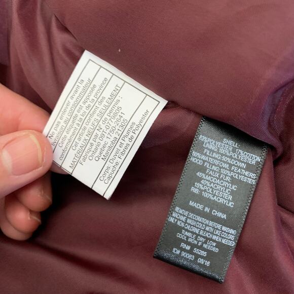 Express Red Down Puffy Jacket size XS - Picture 6 of 13